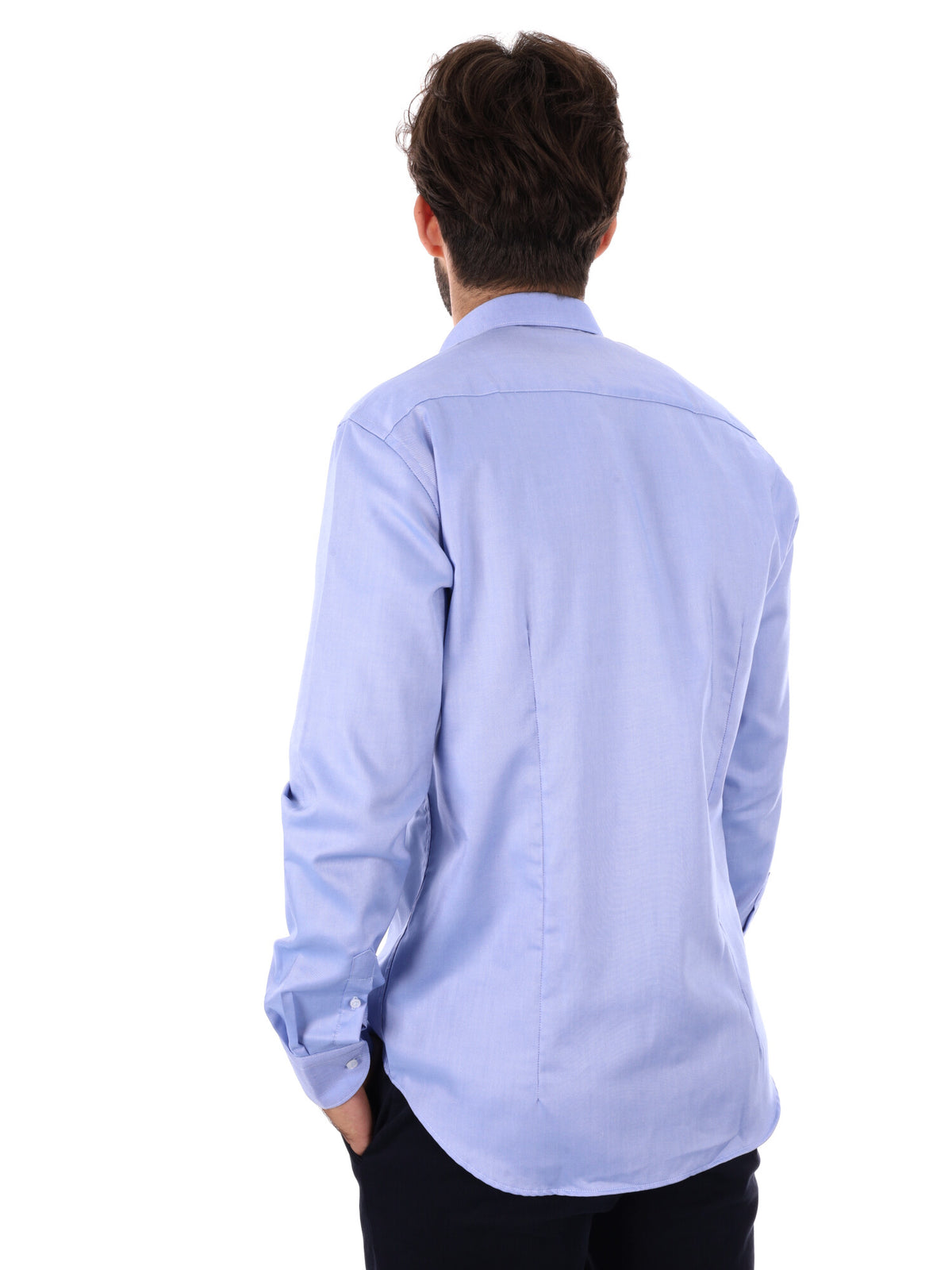 Fb camicia no stiro da uomo azzurro