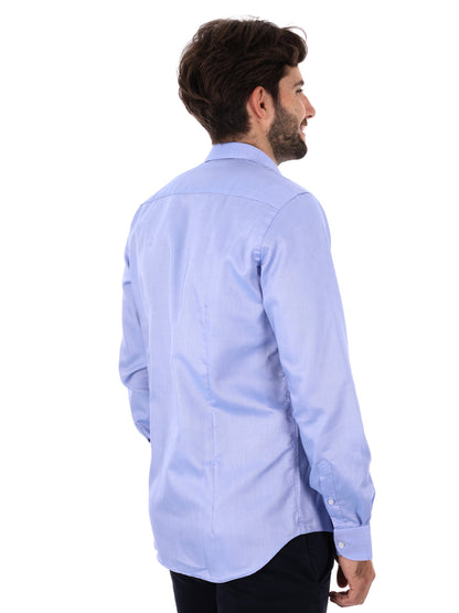 Fb camicia no stiro da uomo azzurro