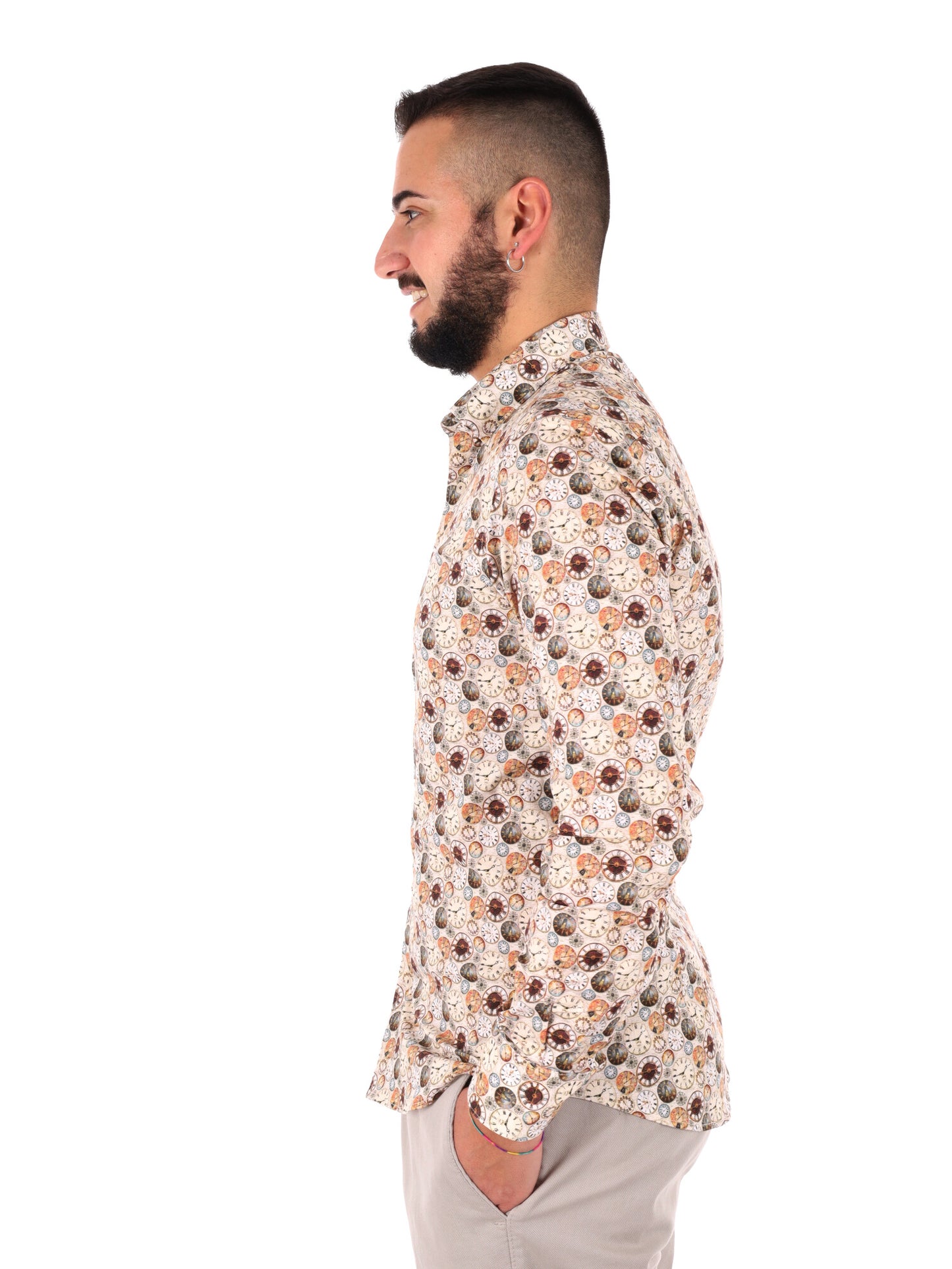 Camicia uomo FB Velar 26 beige elegante e versatile