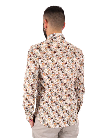 Camicia uomo FB Velar 26 beige elegante e versatile