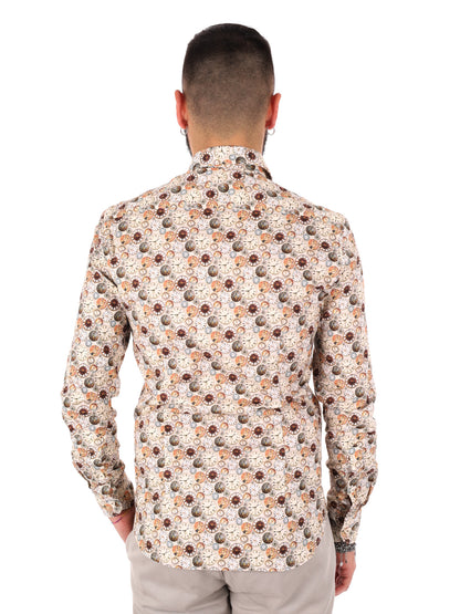 Camicia uomo FB Velar 26 beige elegante e versatile