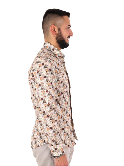 Camicia uomo FB Velar 26 beige elegante e versatile