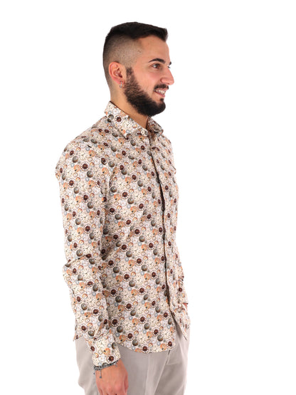 Camicia uomo FB Velar 26 beige elegante e versatile