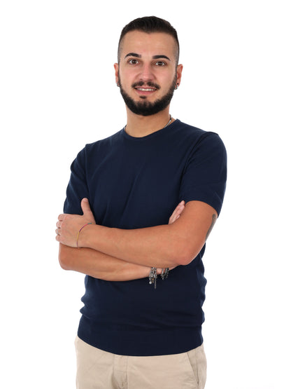 F.b. t-shirt maglia da uomo blu