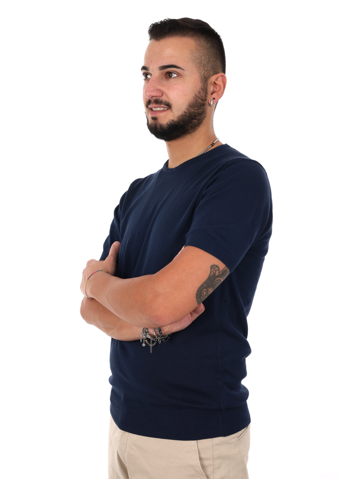 F.b. t-shirt maglia da uomo blu