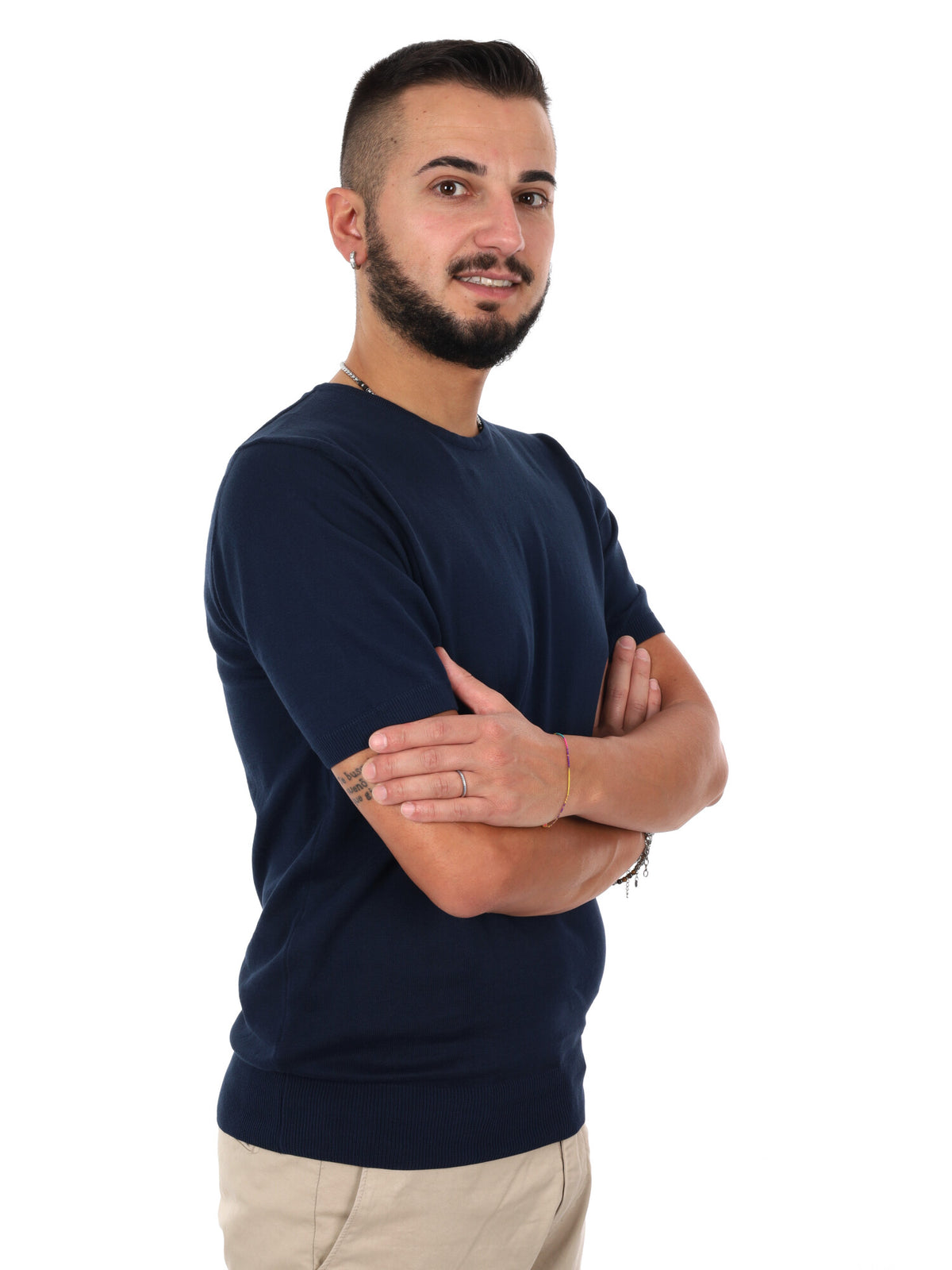 F.b. t-shirt maglia da uomo blu