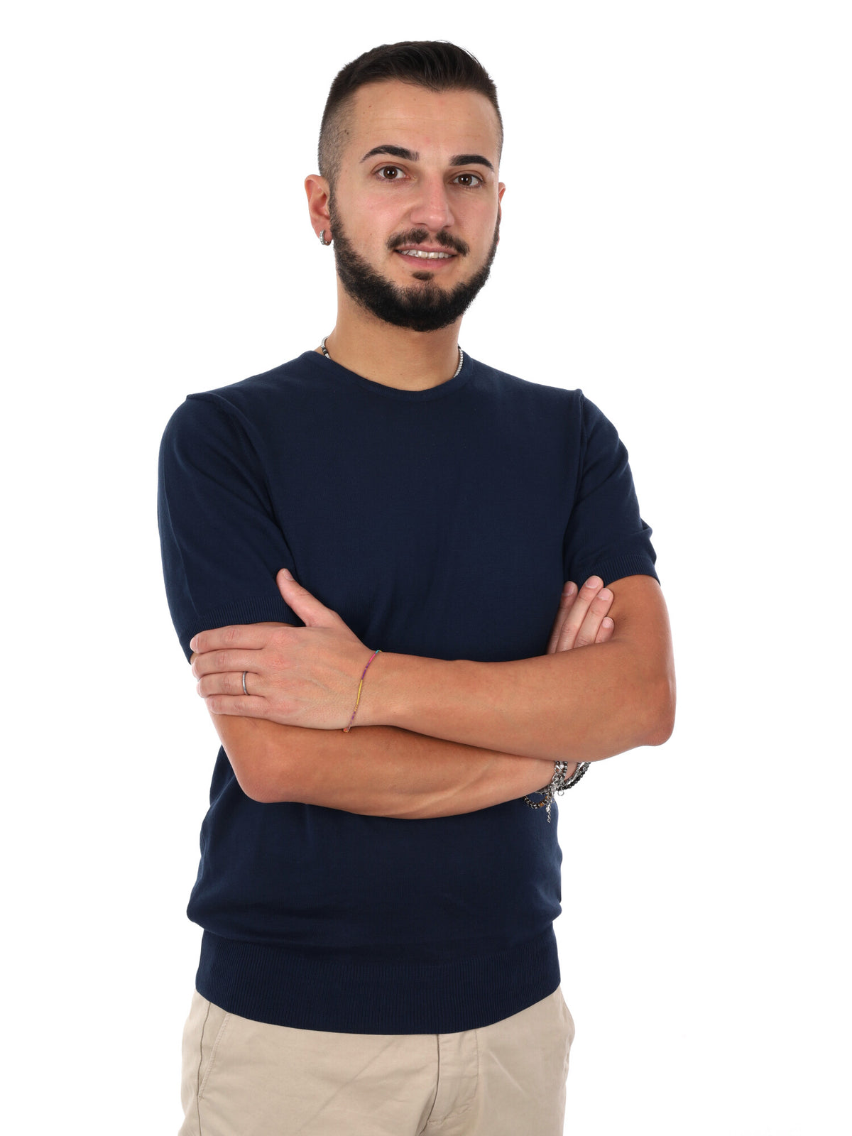F.b. t-shirt maglia da uomo blu