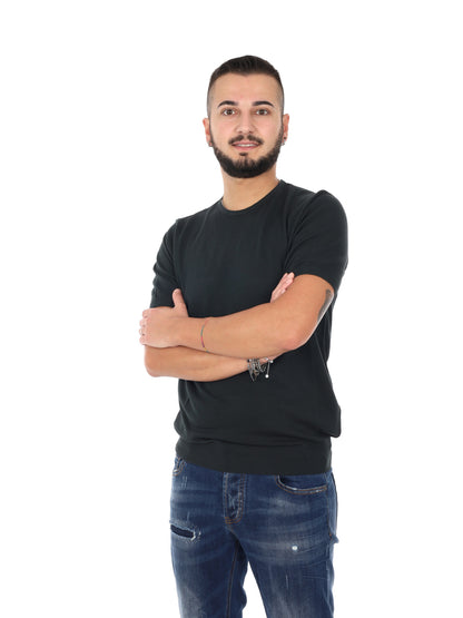T-shirt nera FB Vitti K500 da uomo in cotone
