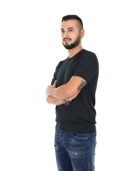 T-shirt nera FB Vitti K500 da uomo in cotone