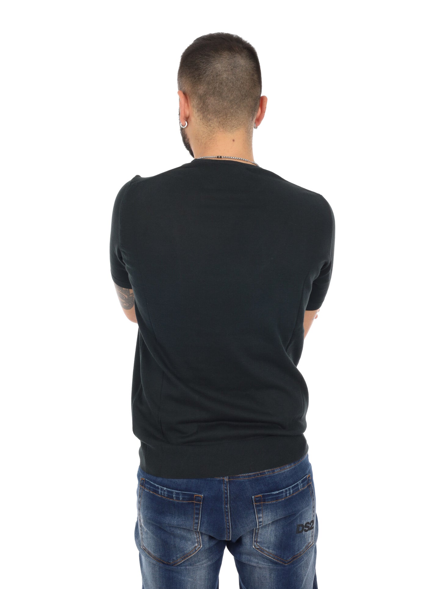 T-shirt nera FB Vitti K500 da uomo in cotone
