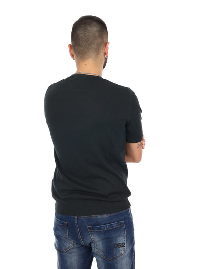 T-shirt nera FB Vitti K500 da uomo in cotone