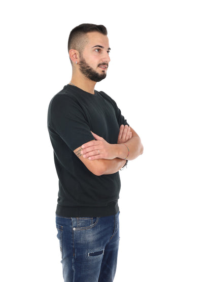 T-shirt nera FB Vitti K500 da uomo in cotone