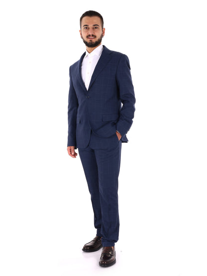 Fb W1312 0502, abito da uomo blu