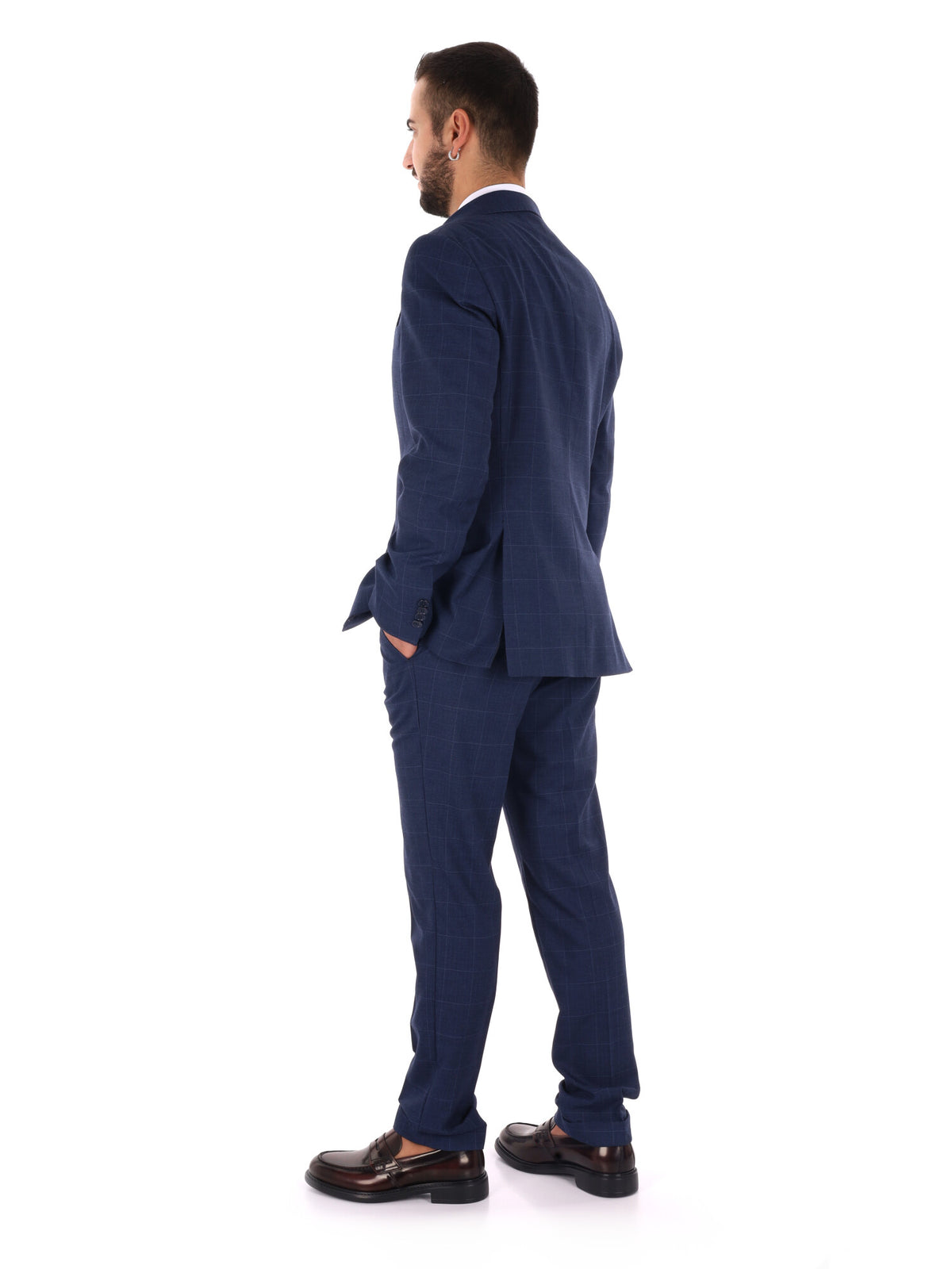 Fb W1312 0502, abito da uomo blu
