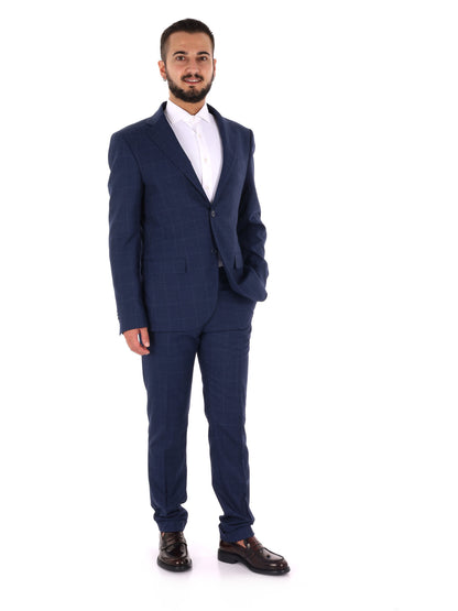 Fb W1312 0502, abito da uomo blu