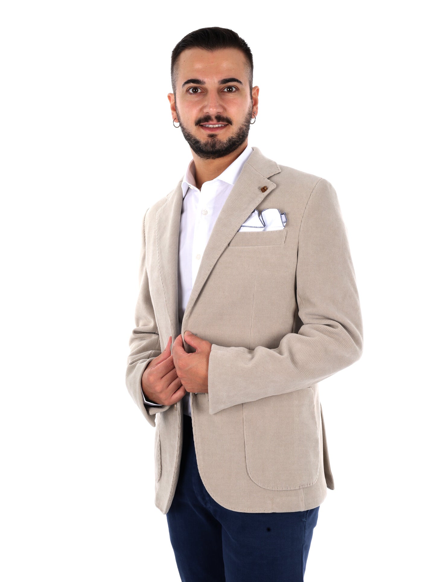 Fb W1426 390, giacca da uomo beige