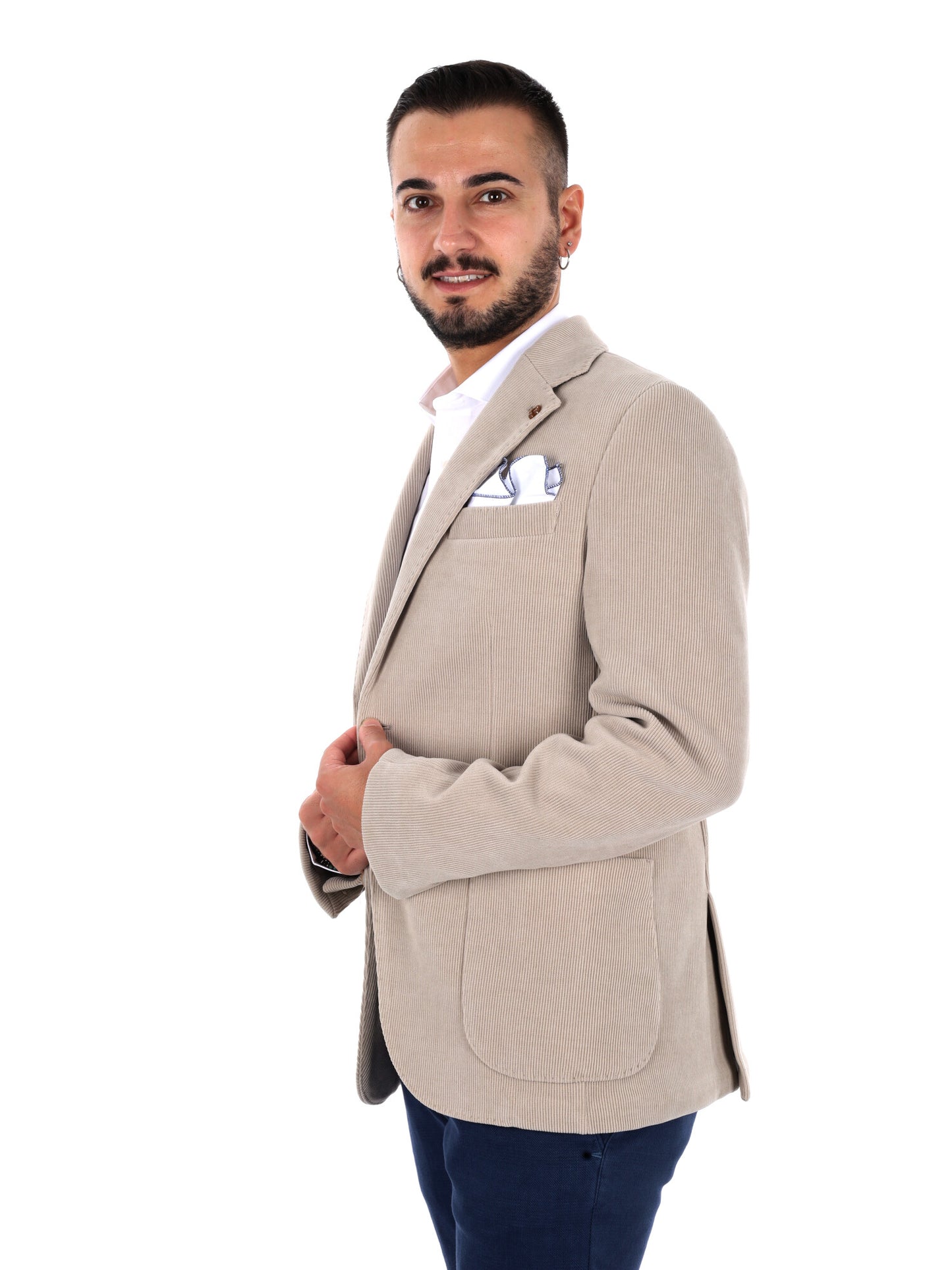 Fb W1426 390, giacca da uomo beige