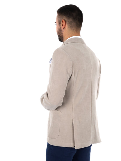 Fb W1426 390, giacca da uomo beige