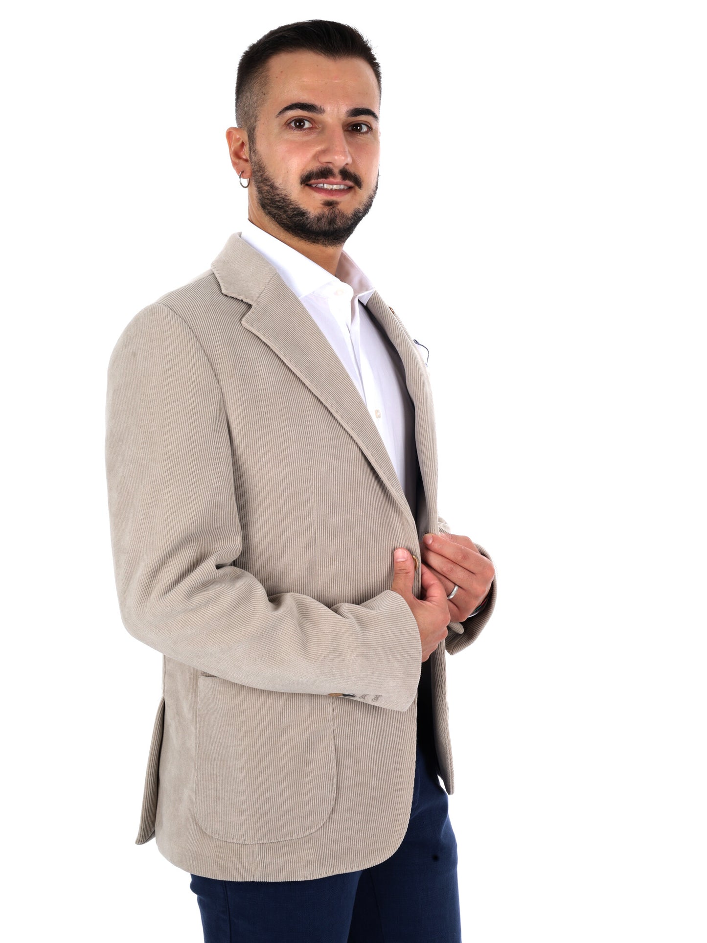 Fb W1426 390, giacca da uomo beige