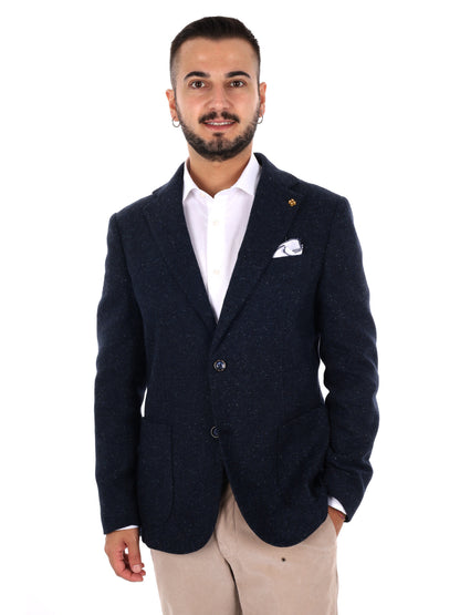 Fb W1438 1, giacca da uomo blu