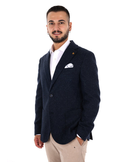 Fb W1438 1, giacca da uomo blu