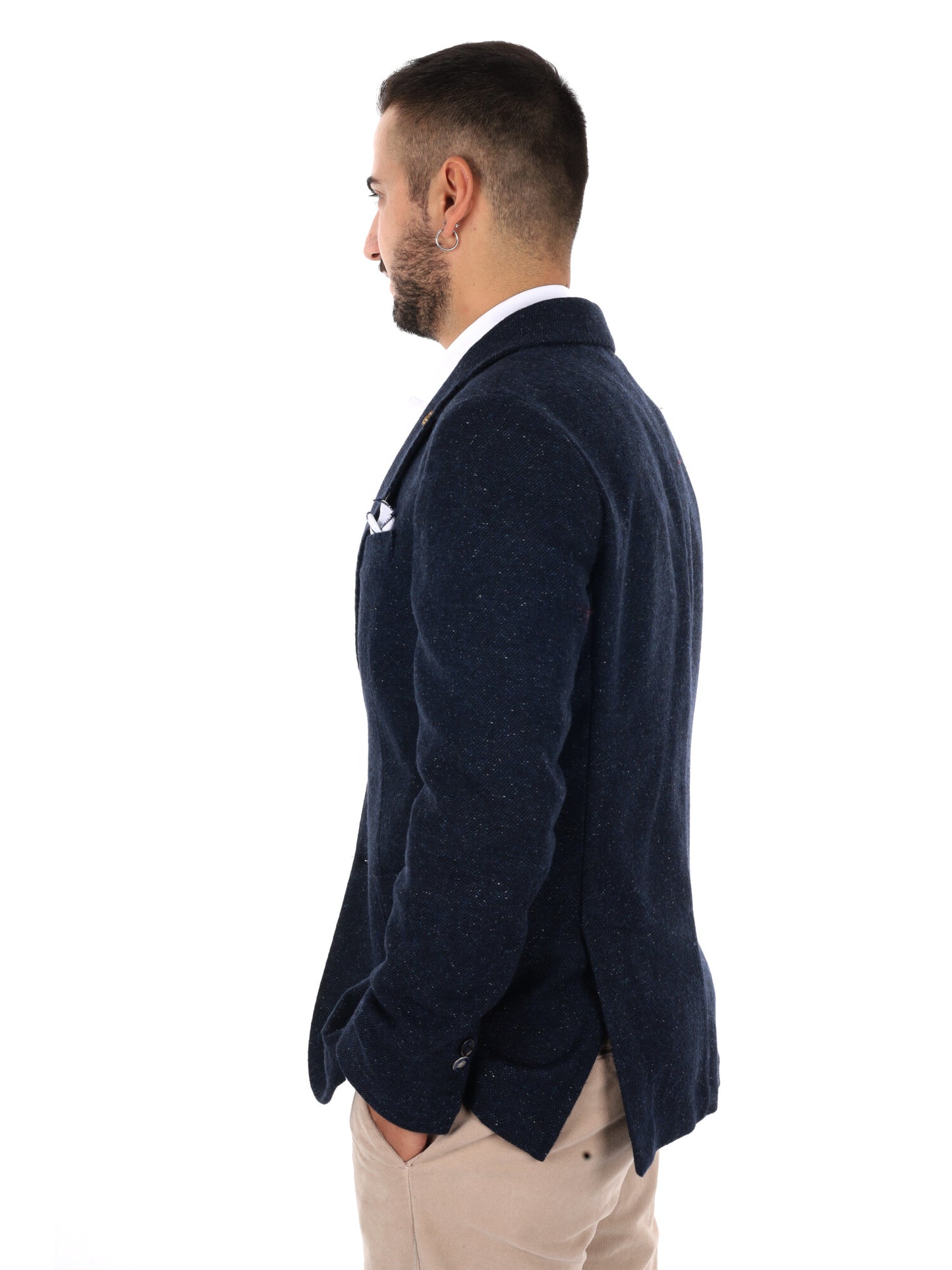 Fb W1438 1, giacca da uomo blu