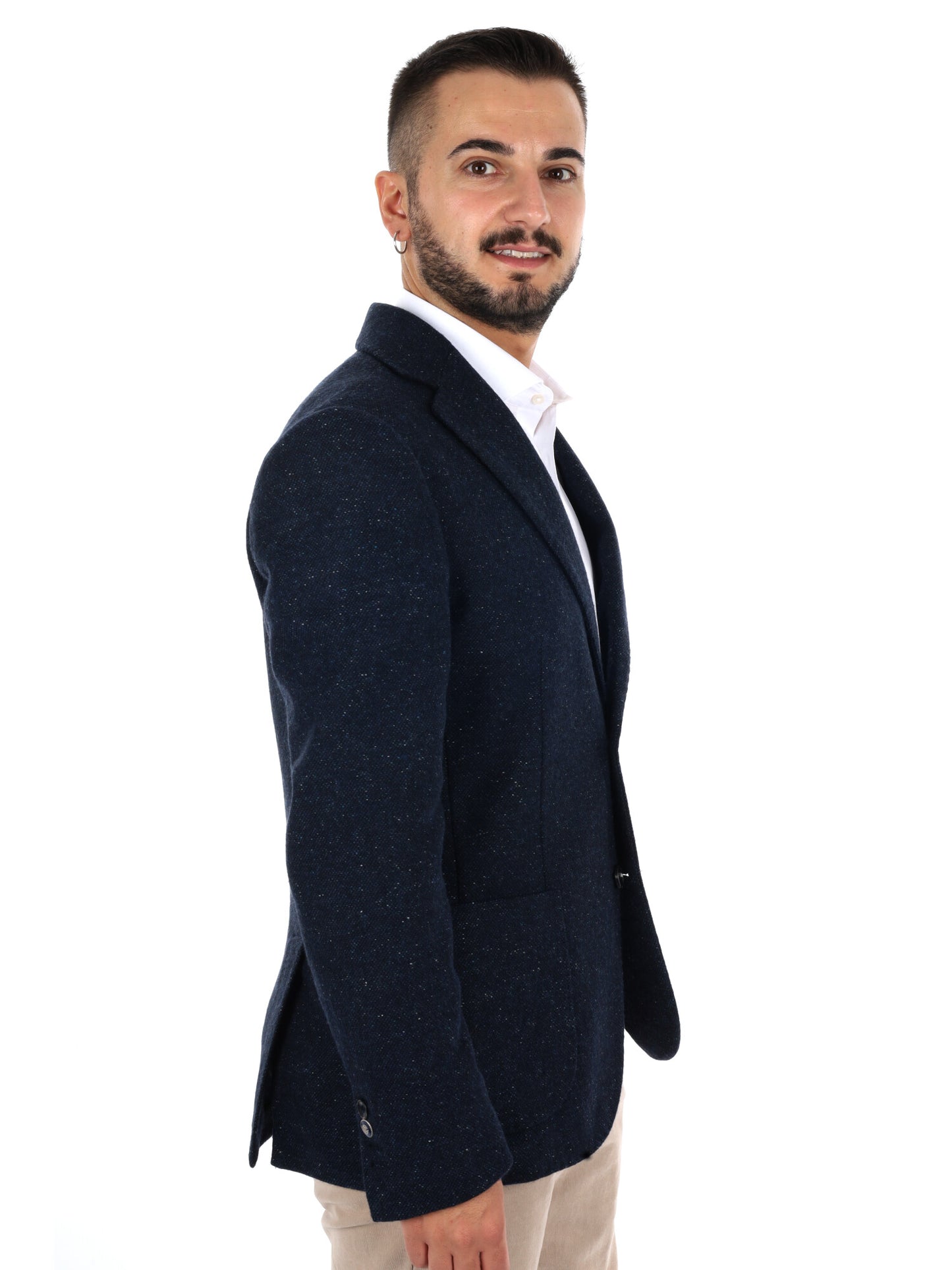 Fb W1438 1, giacca da uomo blu