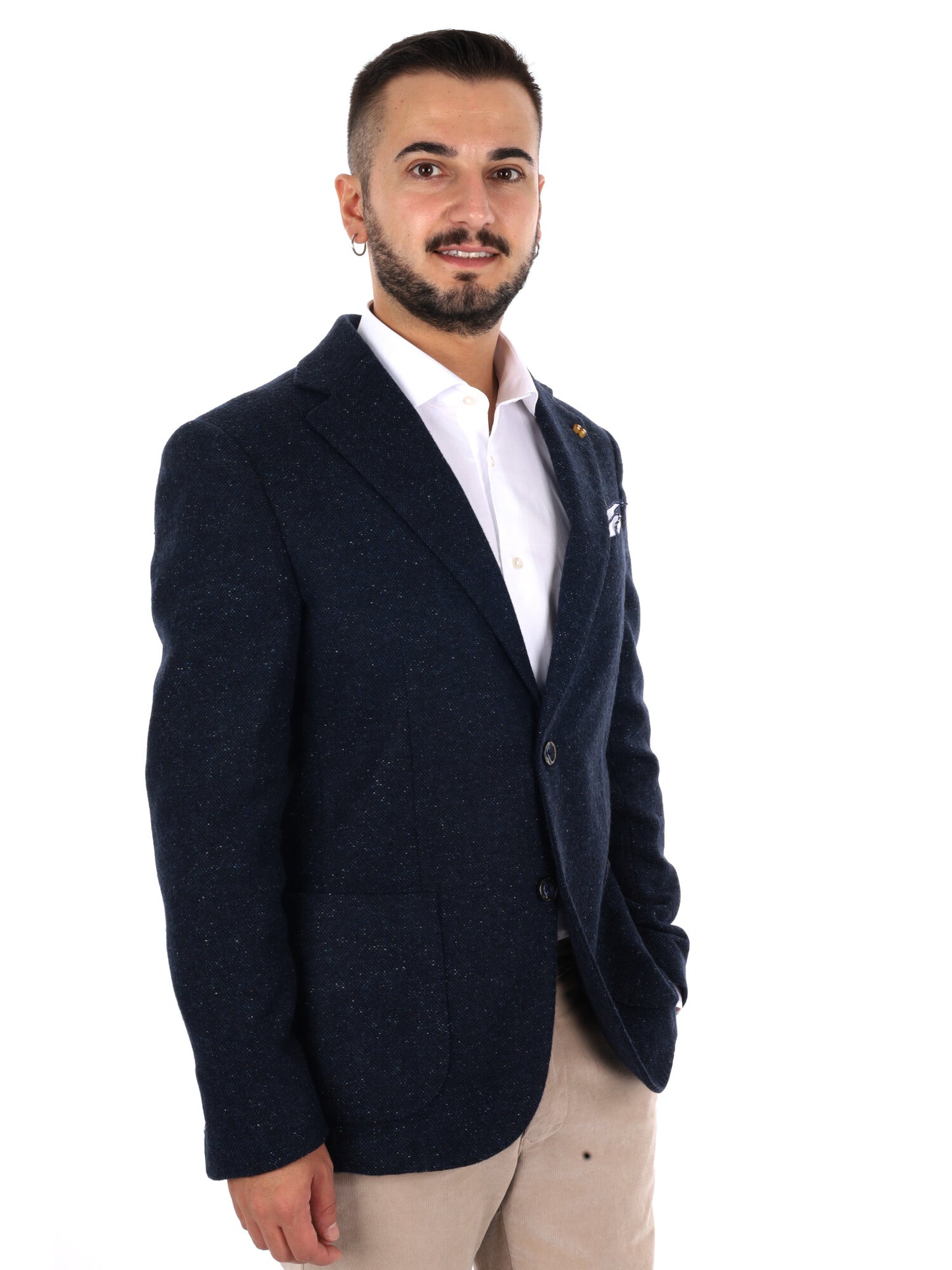 Fb W1438 1, giacca da uomo blu