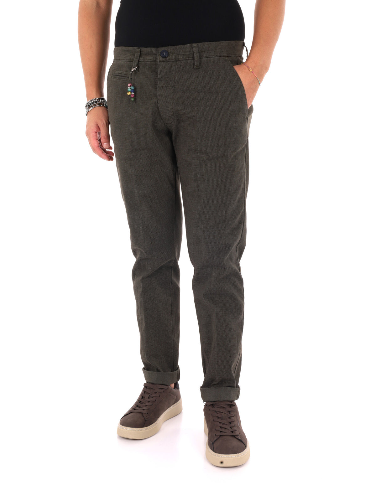 Fb W1598 Milit, pantalone da uomo verde