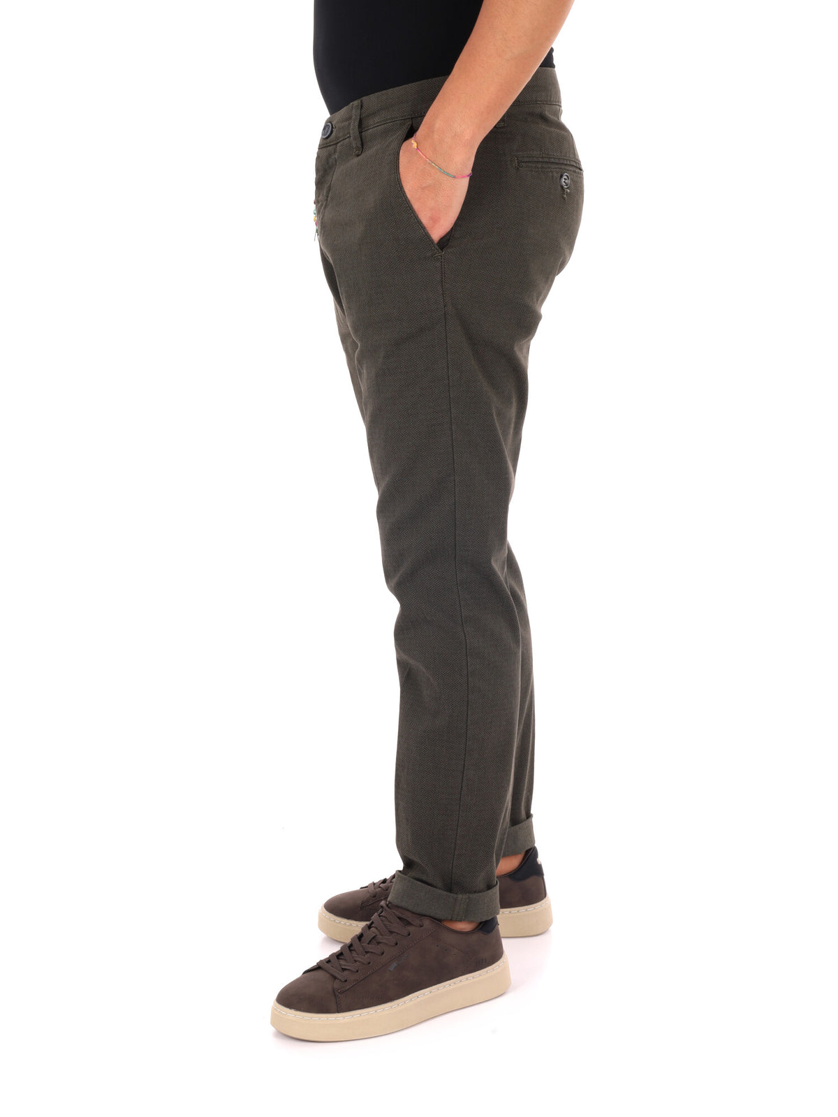 Fb W1598 Milit, pantalone da uomo verde