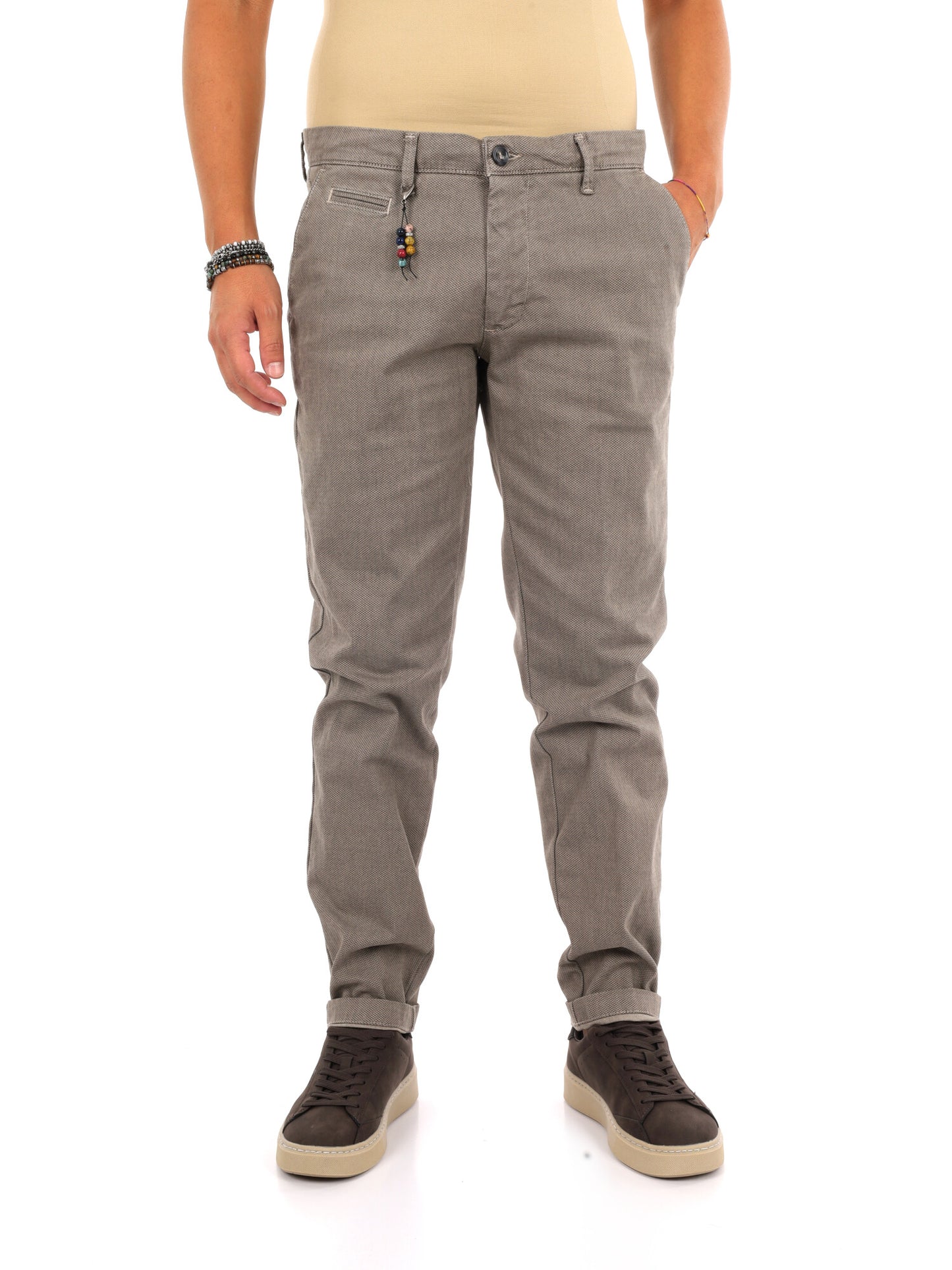 Fb W1598 Spago, pantalone da uomo beige