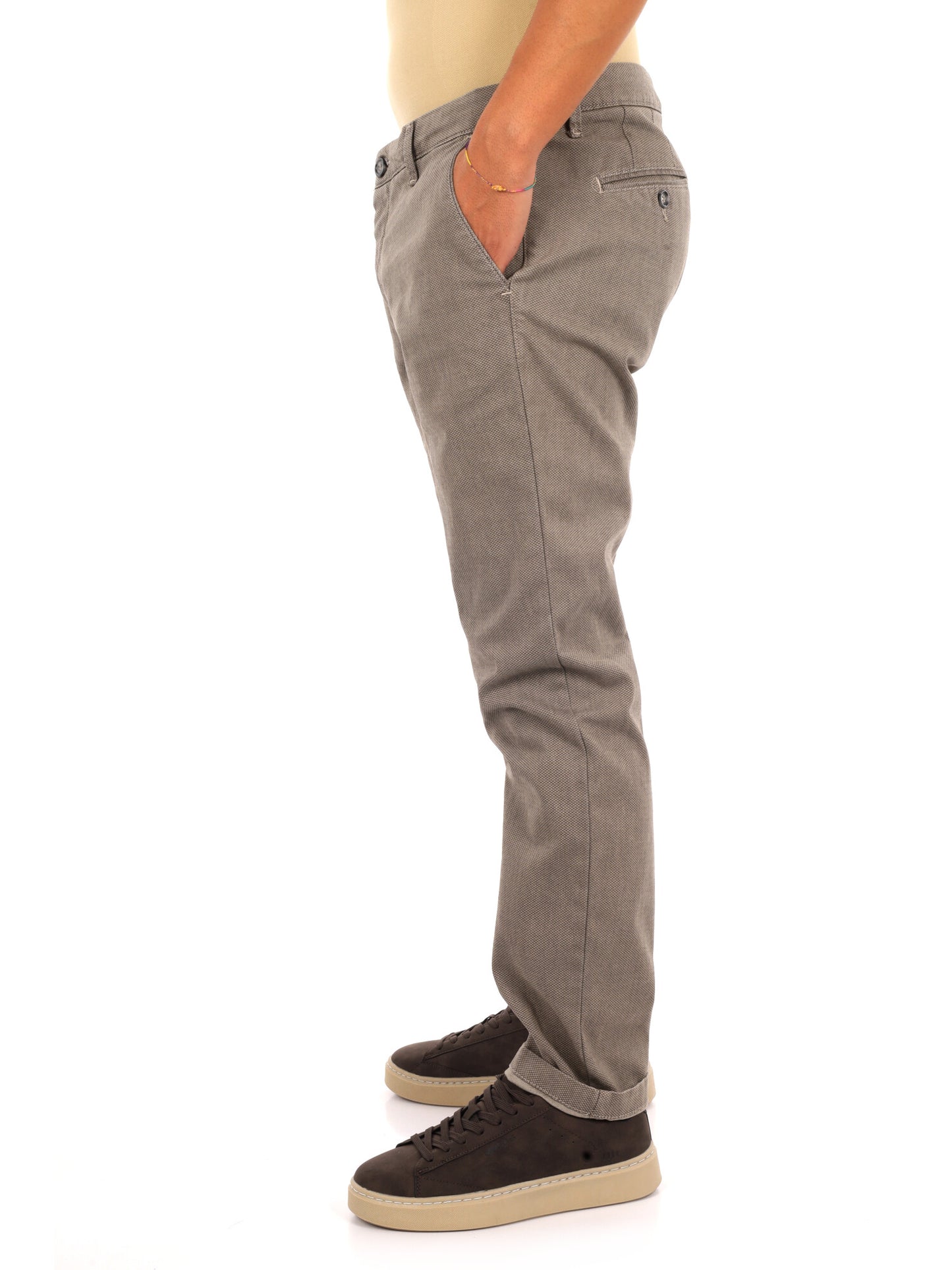 Fb W1598 Spago, pantalone da uomo beige