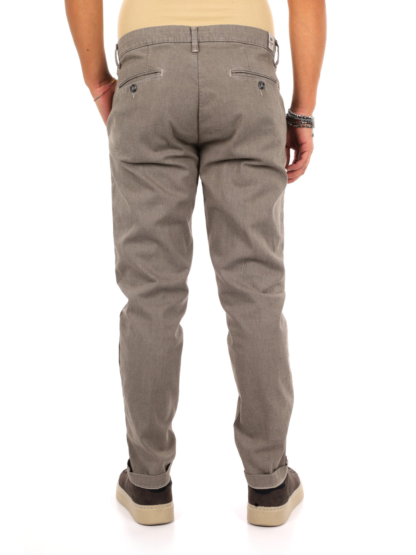 Fb W1598 Spago, pantalone da uomo beige