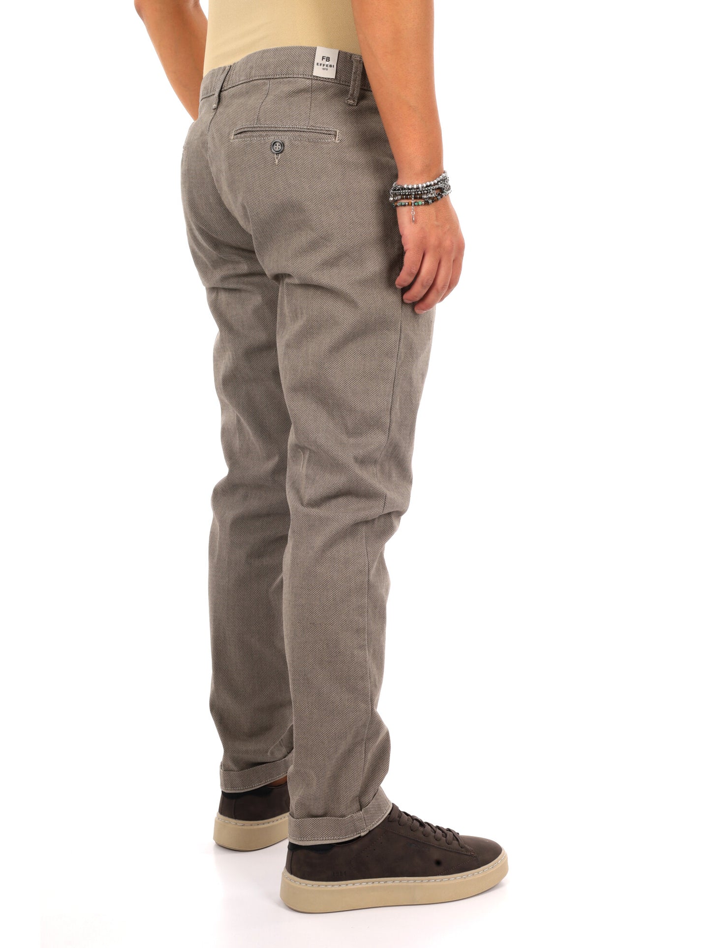Fb W1598 Spago, pantalone da uomo beige