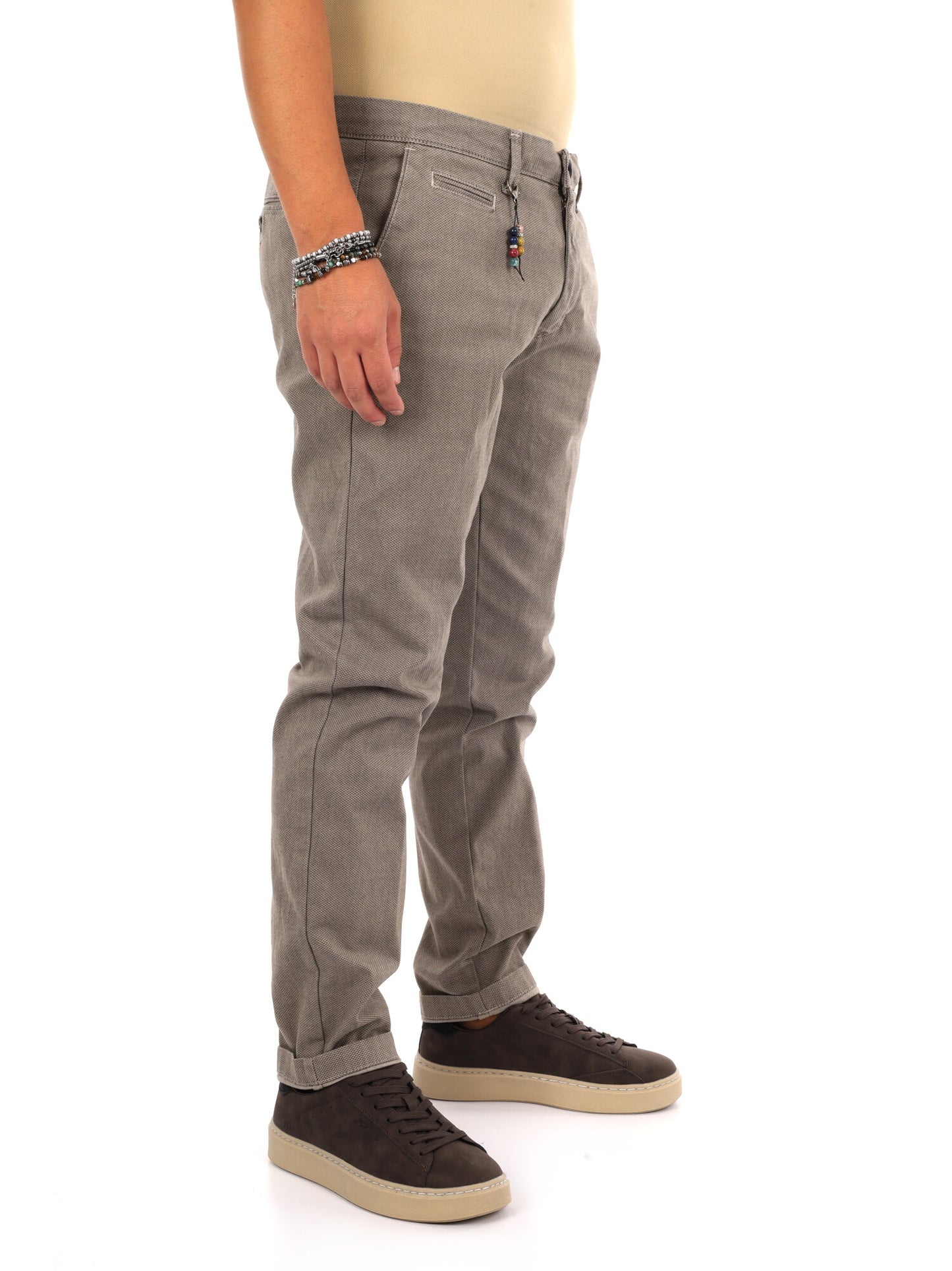 Fb W1598 Spago, pantalone da uomo beige