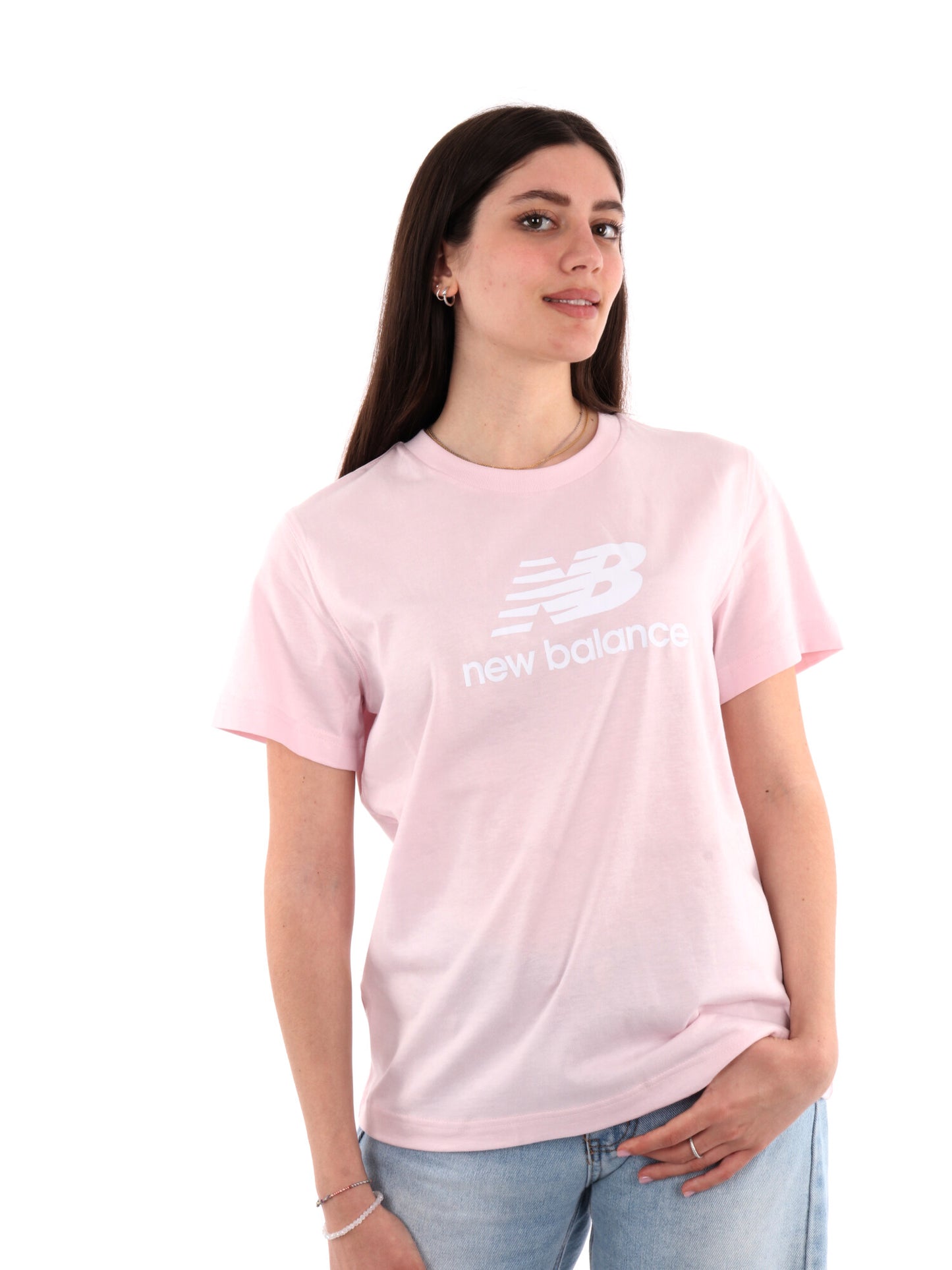 NEW BALANCE T-SHIRT - ROSA