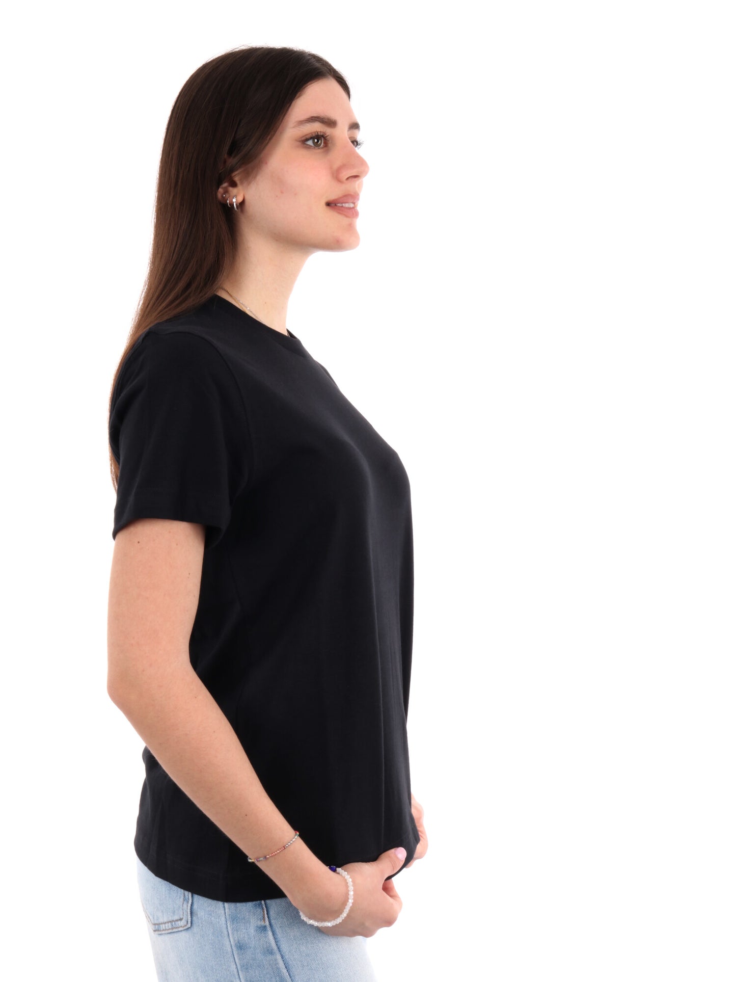 New Balance Sport Essentials, t-shirt girocollo nera da donna