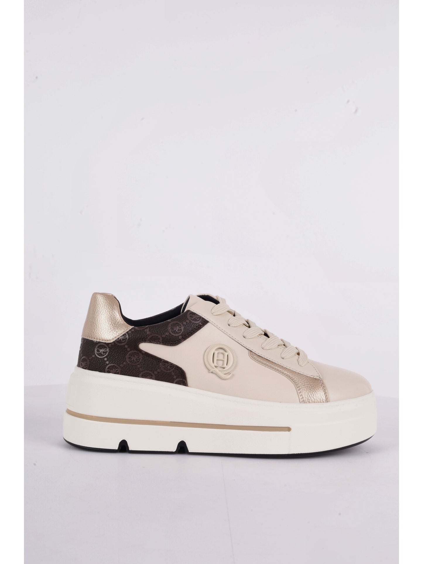 SNEAKER CON PLATFORM QUEEN HELENA DA DONNA BEIGE