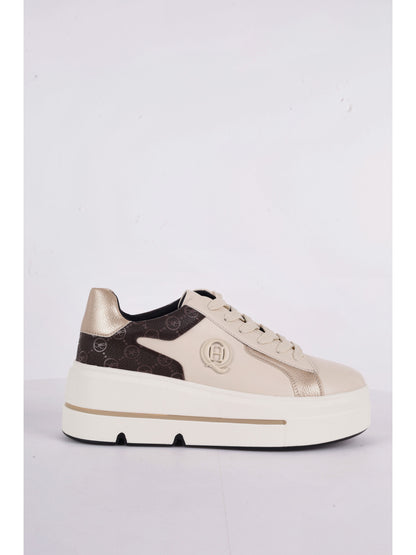 SNEAKER CON PLATFORM QUEEN HELENA DA DONNA BEIGE