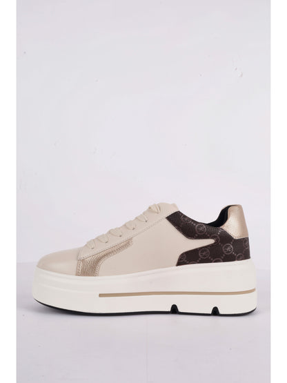 SNEAKER CON PLATFORM QUEEN HELENA DA DONNA BEIGE
