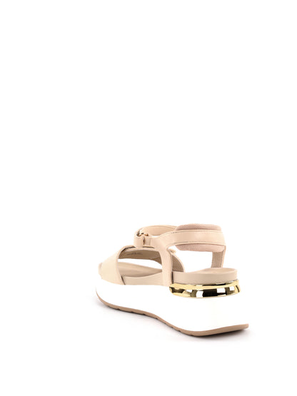Sandali eleganti da donna Queen Helena beige per la primavera-estate