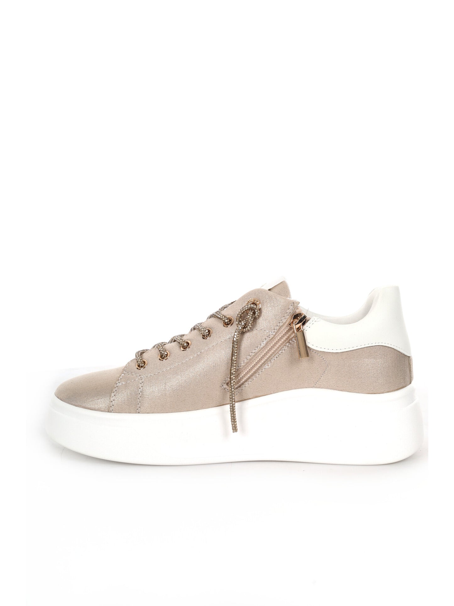 Sneakers da donna Queen Helena X34 10 Gold con dettagli preziosi