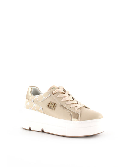 Sneakers basse Queen Helena beige da donna per un look casual e raffinato