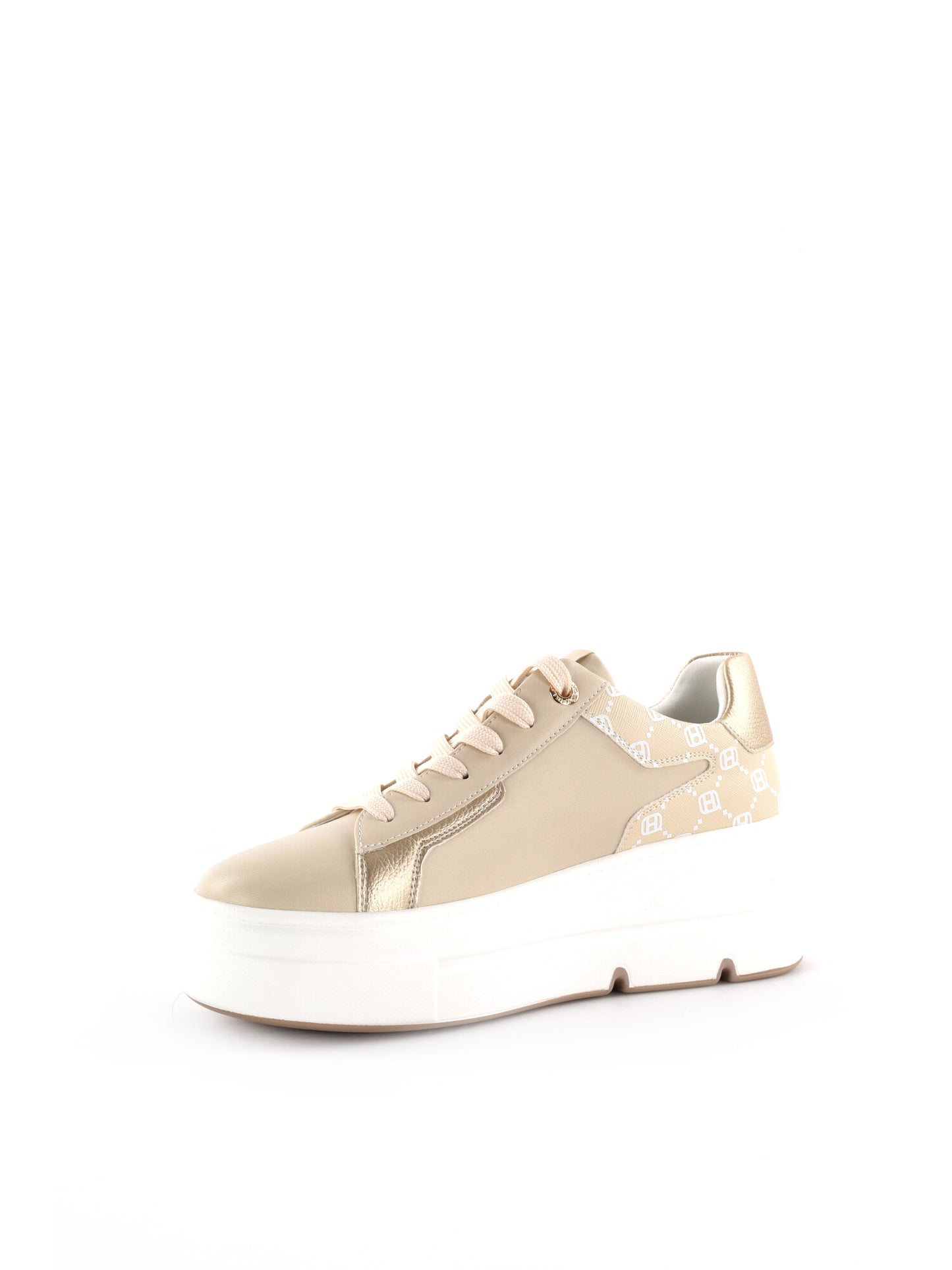Sneakers basse Queen Helena beige da donna per un look casual e raffinato