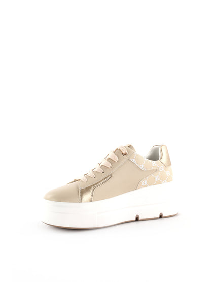 Sneakers basse Queen Helena beige da donna per un look casual e raffinato