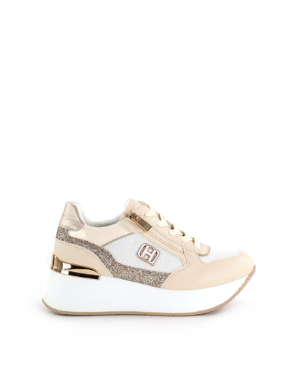 Sneakers donna Queen Helena beige dal design contemporaneo e casual