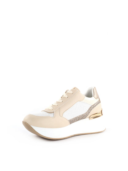 Sneakers donna Queen Helena beige dal design contemporaneo e casual