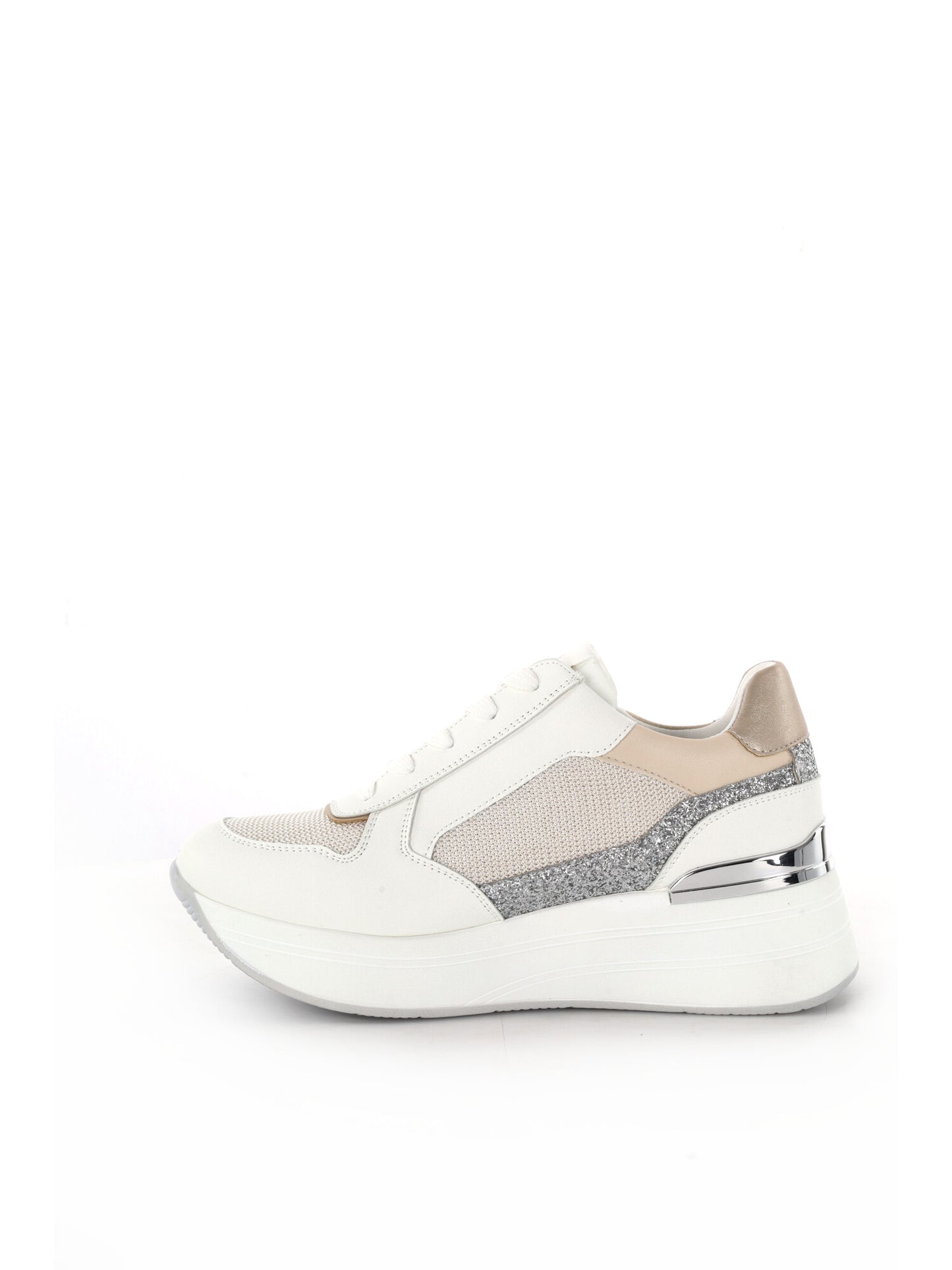 Sneakers casual da donna Queen Helena in bianco versatile
