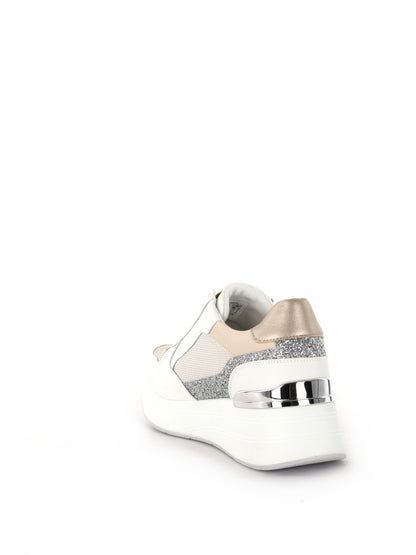 Sneakers casual da donna Queen Helena in bianco versatile