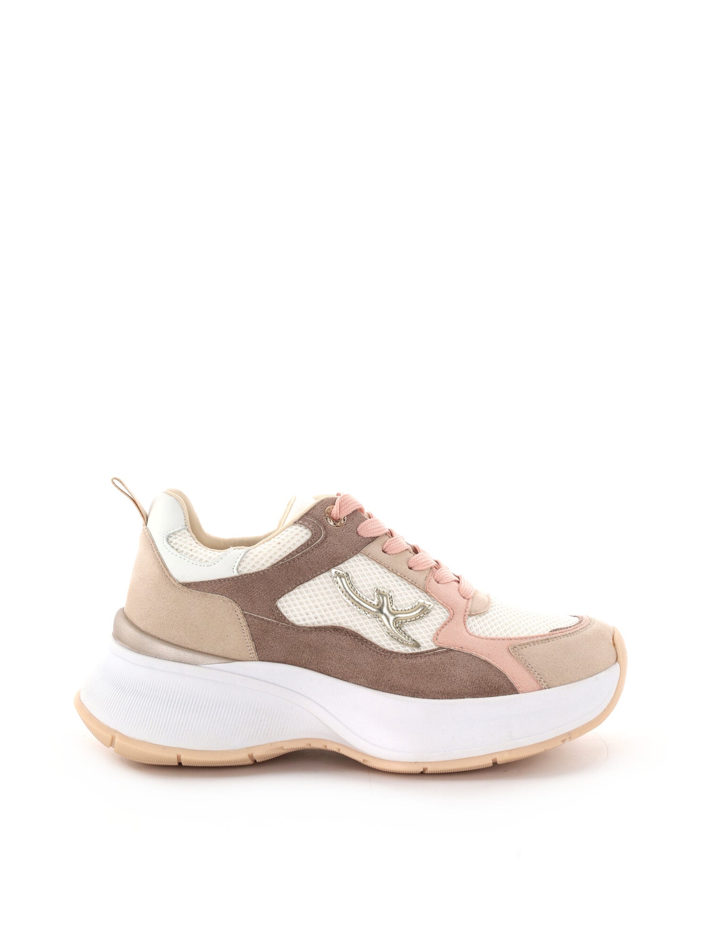 Sneakers queen Helena donna beige con suola chunky dallo stile casual